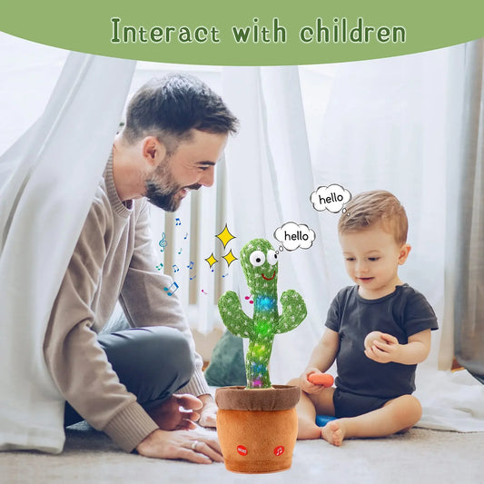 Rechargeable Dancer Cactus Glowing Dancing Electronic Plush Toys Can